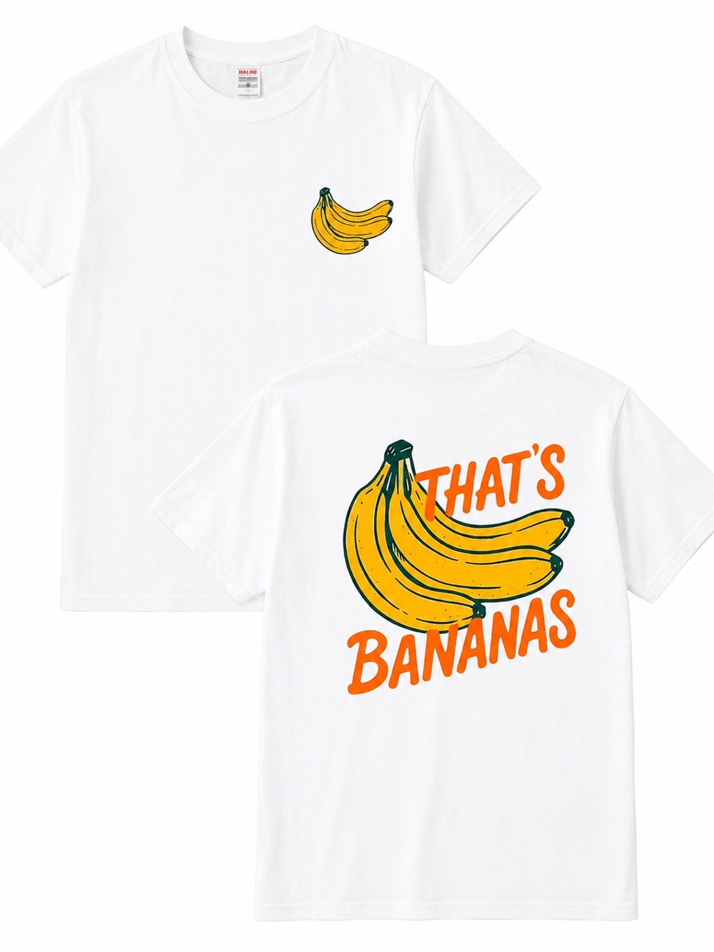 White Graphic 'That's Bananas' Short Sleeve Tee